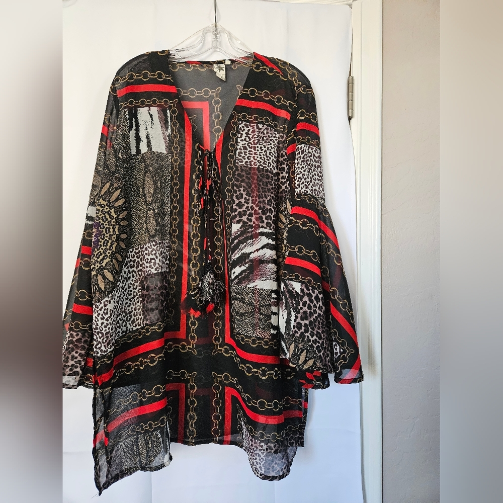 Violet Sky‎ sheer tunic coverup size xl